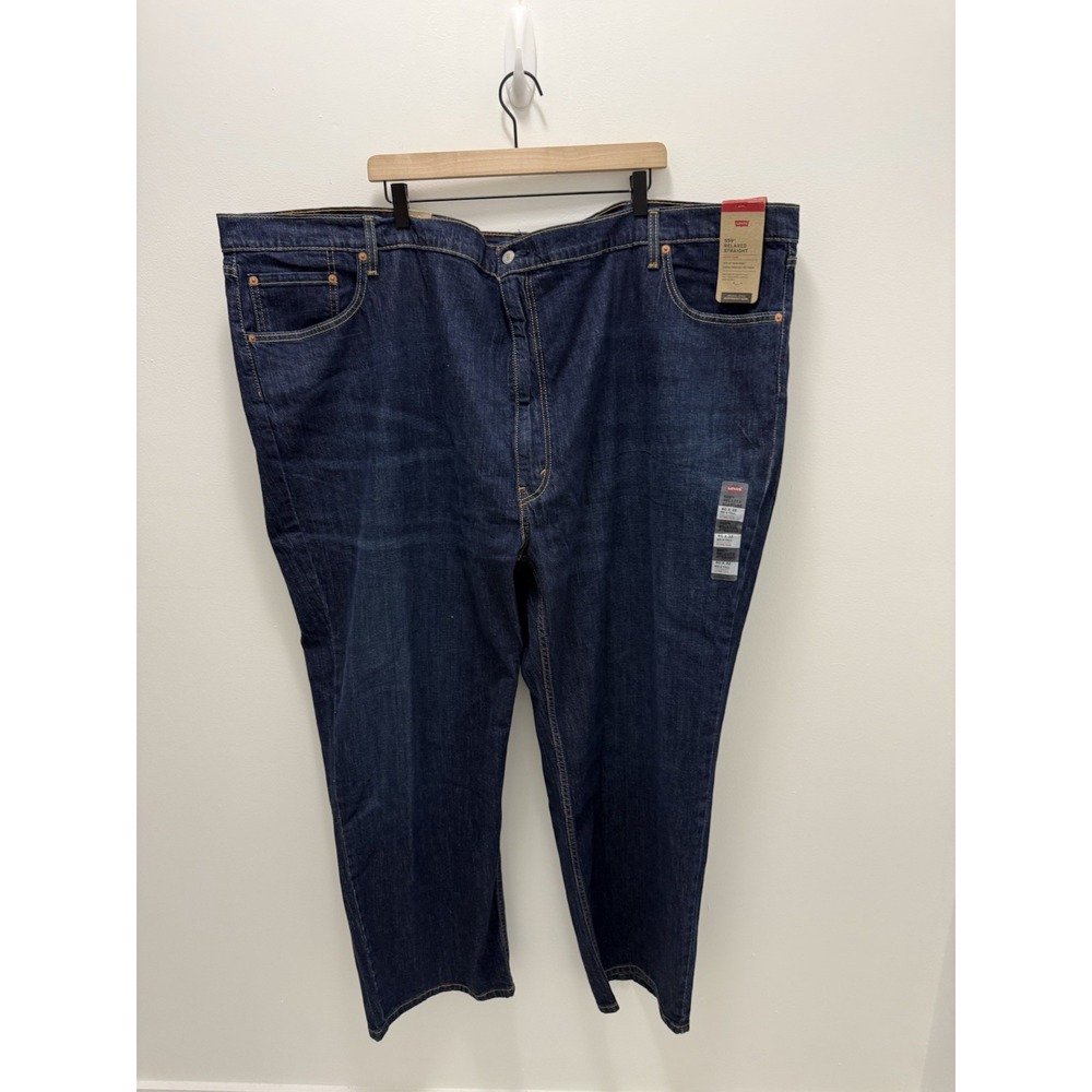 Levi's 559 Relaxed Straight Jeans Levis 60x30 Big & Tall Stretch Dark Wash NWT